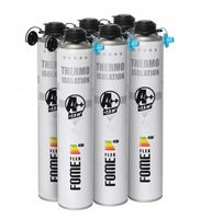 Piana PUR do ociepleń izolacji x6 +12 dysz do natrysku 850ml Fome Flex A++