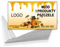 Wizytówki firmowe REKLAMOWE Foliowane 1000 szt MIÓD I PRODUKTY PSZCZELE
