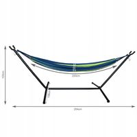 Stalowy stelaż do hamaka hamak ze stelażem ogrodowy 2 osobowy 200kg Gardlov