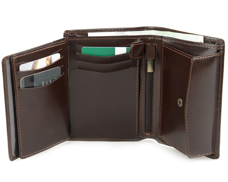 Portfel męski Clip - Stefania Brązowy zdjęcie 4