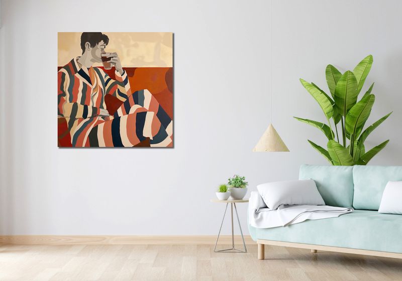 Obraz 90x90cm Przerwa Aby Odetchnąć zdjęcie 2