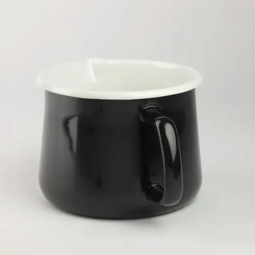 EMALIOWANY KUBEK Z WYLEWKĄ DZBANUSZEK NA KUCHENKĘ Z DZIÓBKIEM 1,7L CZARNY na Arena.pl