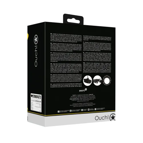 ouch! by shots skorzana uprząż na głowę z zamykanym kneblem czarna na Arena.pl