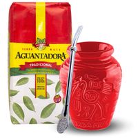 Zestaw Startowy Yerba Mate Aguantadora Elaborada 1kg + Akcesoria