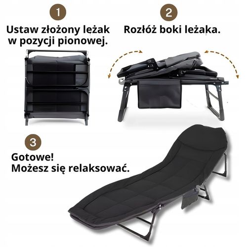 Łóżko Turystyczne Składane Polowe Leżak Kanadyjka Leżanka Stabilne Materac na Arena.pl