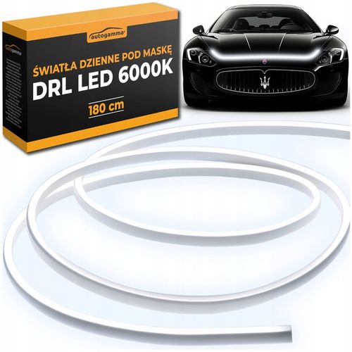 Pasek LED pod maskę Taśma SMD Światła samochodowe dzienne DRL 6000K 180 cm na Arena.pl