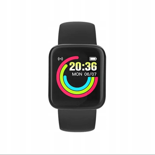 QIKtech Smartwatch KROKOMIERZ TĘTNO ALERTY Bluetooth Polskie Menu (czarny) na Arena.pl