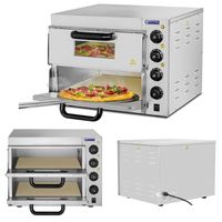 profesjonalny piec do pizzy podwójny 2 x 40cm 3000w 230v royal