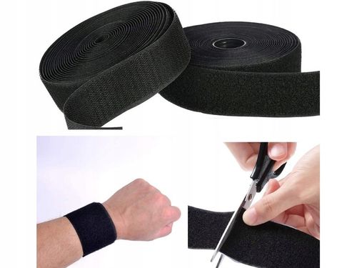 MOCNA RZEPOWA TAŚMA OBIE STRONY szer. 50 mm * 5 METRÓW CZARNY na Arena.pl