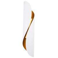 Ścienna lampa nowoczesna Drill metalowy kinkiet biały złoty