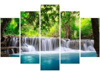 100CM 150CM OBRAZ 5 ELEM WODOSPAD ŚCIENNY