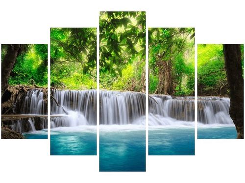 100CM 150CM OBRAZ 5 ELEM WODOSPAD ŚCIENNY na Arena.pl