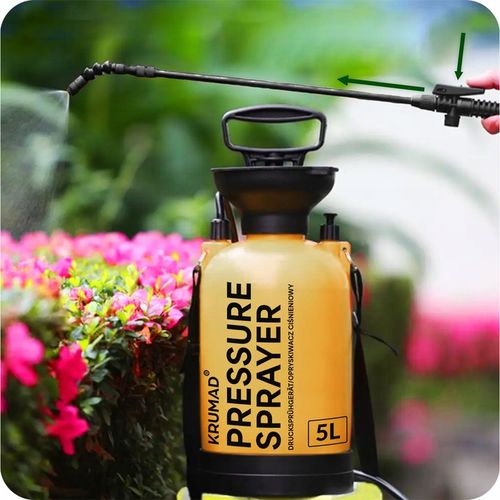 OPRYSKIWACZ RĘCZNY CIŚNIENIOWY OGRODOWY LANCA Z WĘŻEM 171 CM REGULACJA 5L na Arena.pl