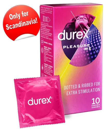 durex pleasure me - prezerwatywy żebrowane i nubbingowane 10 szt. na Arena.pl