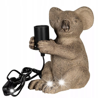 LAMPA MIŚ KOALA STOŁOWA BIURKOWA NOCNA E27 szara 22cm boho dekoracyjna
