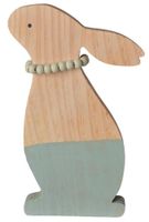 Zając drewniany z koralikami