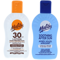 Malibu SPF30 Wodoodporny Balsam 200ml + Balsam Po Opalaniu 200ml
