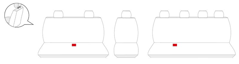 Peugeot Boxer II 7os Pokrowce dopasowane na fotele zdjęcie 6