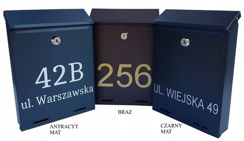 Skrzynka na listy pocztowa YORK - nr domu, - NAPIS na Arena.pl