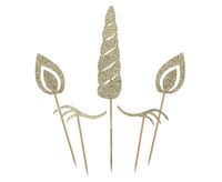 Dekoracja na tort toppery jednorożec z brokatem