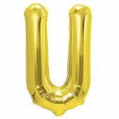 Balon foliowy litera U złoty 40 cm personalizowany własny napis z balonów