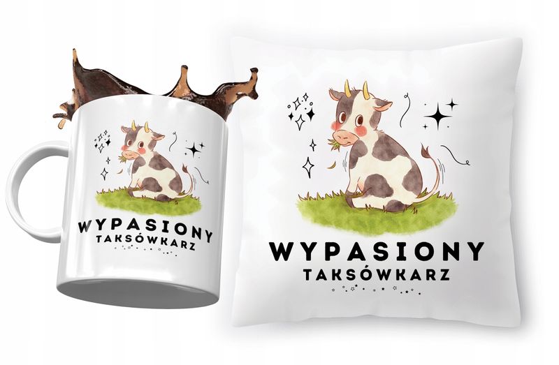 Dla Taksówkarza Zestaw Poduszka + Kubek Na Prezent Z Nadrukiem Ze Zdjęciem zdjęcie 1