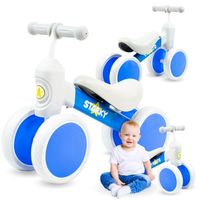 ROWEREK BIEGOWY NIEBIESKI 4 KOŁA 7" JEŹDZIK PCHACZ STABILNY LEKKI NA ROCZEK