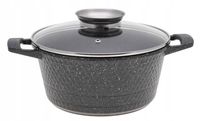 GARNEK MARMUROWY Powłoka NIEPRZYWIERAJĄCA 22cm 3,2L INDUKCJA Gaz 3804