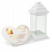 WIELKANOCNY ZNICZ PODSTAWKA + DEDYKACJA na grób