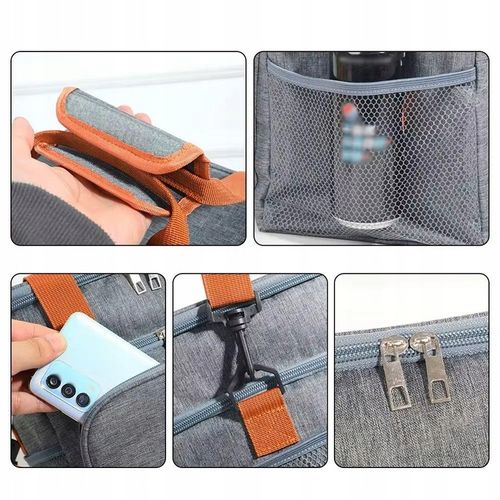 KOSZ PIKNIKOWY TORBA TERMICZNA PLAŻOWA NA ZAKUPY PIKNIK DUŻA 2 komory na Arena.pl