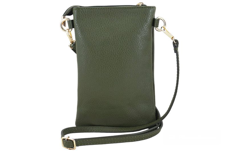 Torebka skórzana / etui na telefon - Zielone zdjęcie 2