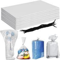 Duże Przezroczyste Torby Plastikowe 100x152 cm Zestaw 10 Sztuk Ochronne PE