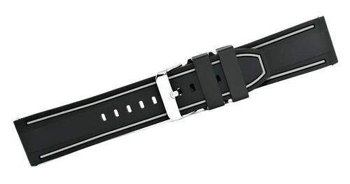 Pasek silikonowy CZARNO-SZARY U14-20-9 na Arena.pl