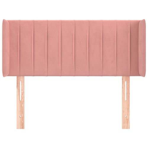 Zagłówek uszak, różowy, 83x16x78/88 cm, aksamit na Arena.pl