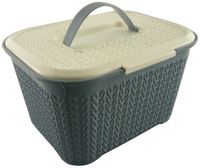 POJEMNIK PLASTIKOWY Z UCHWYTEM RĄCZKĄ 4 L PUDEŁKO KUFEREK SZKATUŁKA