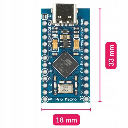 PRO Micro Leonardo moduł zgodny z Arduino USB-C klon z ATmega32U4 16MHz na Arena.pl