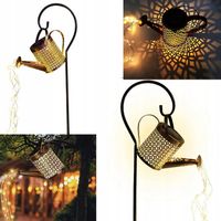 DUŻA LAMPA OGRODOWA SOLARNA LED WBIJANA KONEWKA Z CZUJNIKIEM GIRLANDA XXL