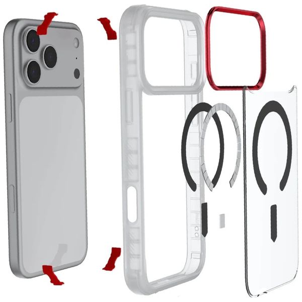 etui ghostek covert magsafe do iphone 17 pro max przezroczysty zdjęcie 5