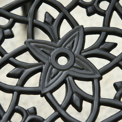 Meble Balkonowe Zestaw dla 2 Osób 1 Stół + 2 Krzesła Alu Czarny na Arena.pl