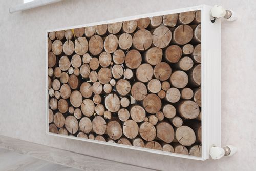 Osłona MAGNETYCZNA Na Grzejnik Stos Drewna Dekoracja 90cm x 60cm na Arena.pl