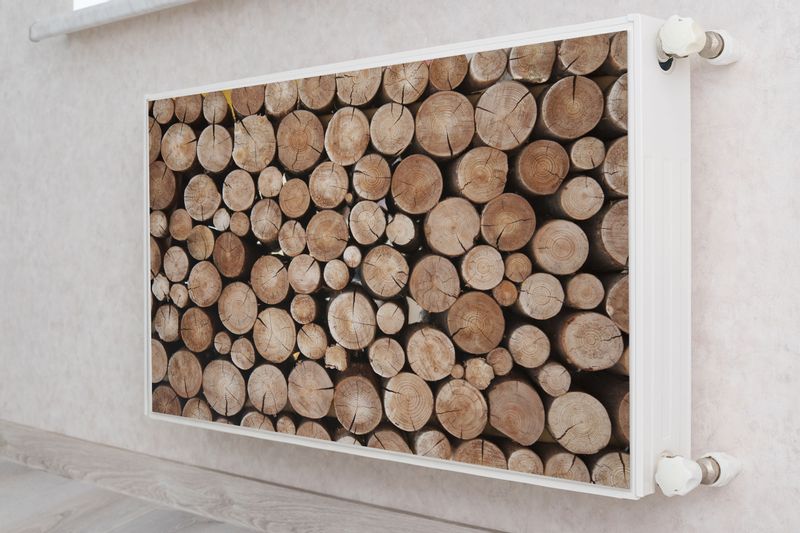 Osłona MAGNETYCZNA Na Grzejnik Stos Drewna Dekoracja 90cm x 60cm zdjęcie 4