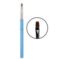 Pędzelek do paznokci, żelu z cyrkoniami No 6 niebieski