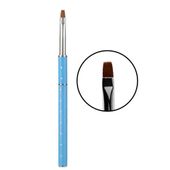 Pędzelek do paznokci, żelu z cyrkoniami No 6 niebieski