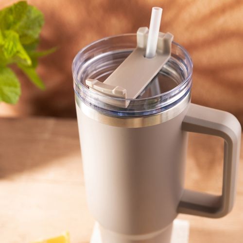 stalowy kubek termiczny termos 1100ml z rączką i słomką klausberg kb-7943 na Arena.pl