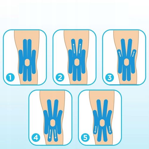 WYSOKIEJ JAKOŚCI TAŚMA KINEZJOLOGICZNA na ciało kolano 8 PCS na Arena.pl