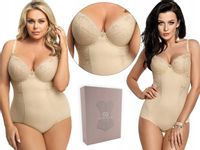 Modelujące BEŻOWE body GORSENIA G184 LIVIA, 75B