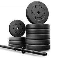 Zestaw obciążeń bitumicznych do ćwiczeń 46 kg gryf 150cm sztanga Trex Sport