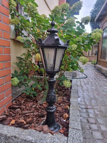 LAMPA ŻELIWNA STYLOWA OGRODOWA TARAS OŚWIETLENIE na Arena.pl