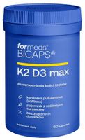 BICAPS K2 D3 MAX K2MK-7 D-3 4000IU FORMEDS Wchłanianie wapnia Odporność