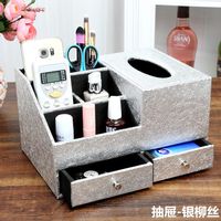 Skórzany  Organizer Kosmetyczny - Na Biżuterię Z Szufladami Silver M